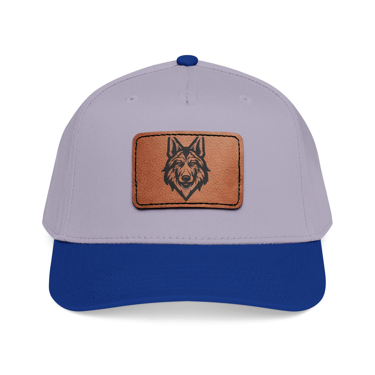 Wolf Leather Patch Baseball Cap