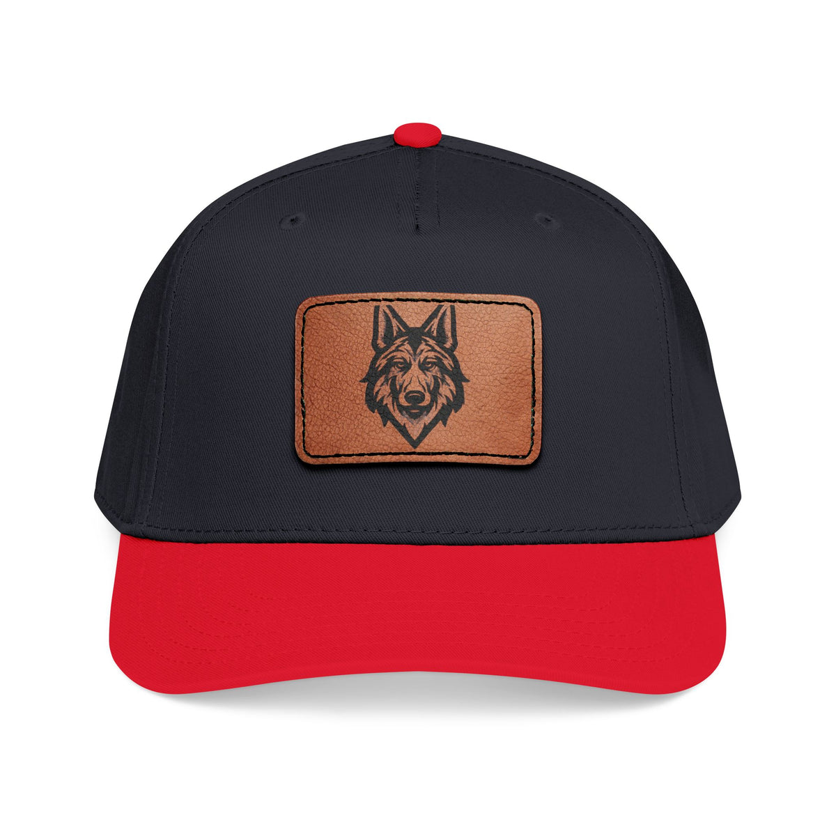 Wolf Leather Patch Baseball Cap
