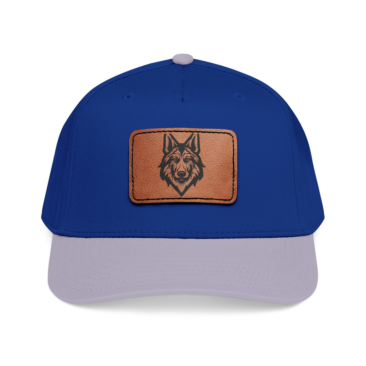 Wolf Leather Patch Baseball Cap