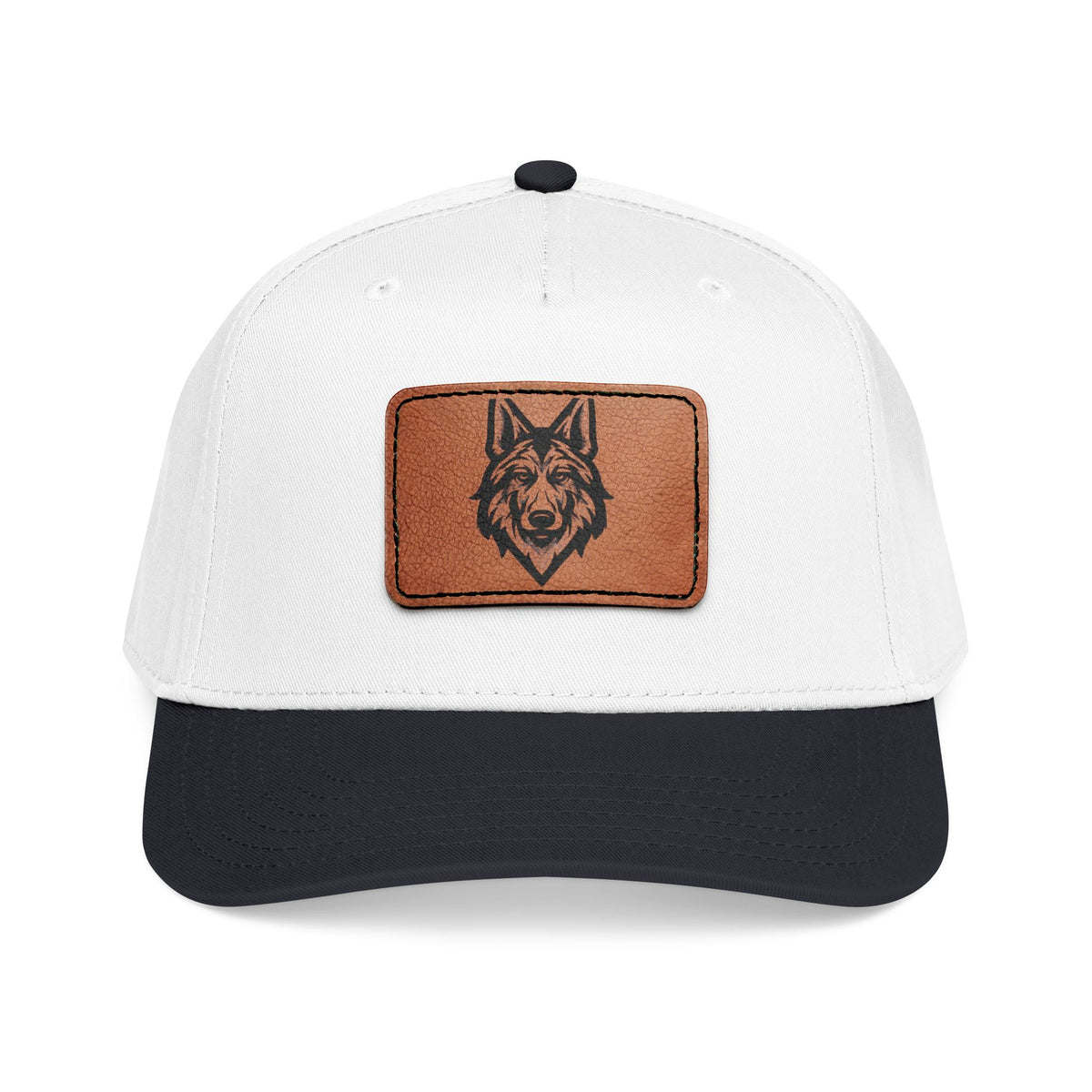 Wolf Leather Patch Baseball Cap