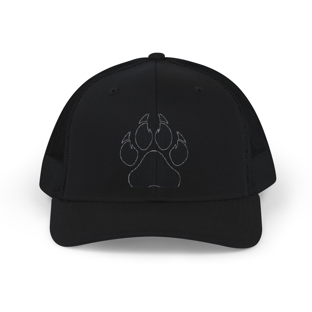Bear Paw Trucker Cap — Embroidered Wildlife Snapback