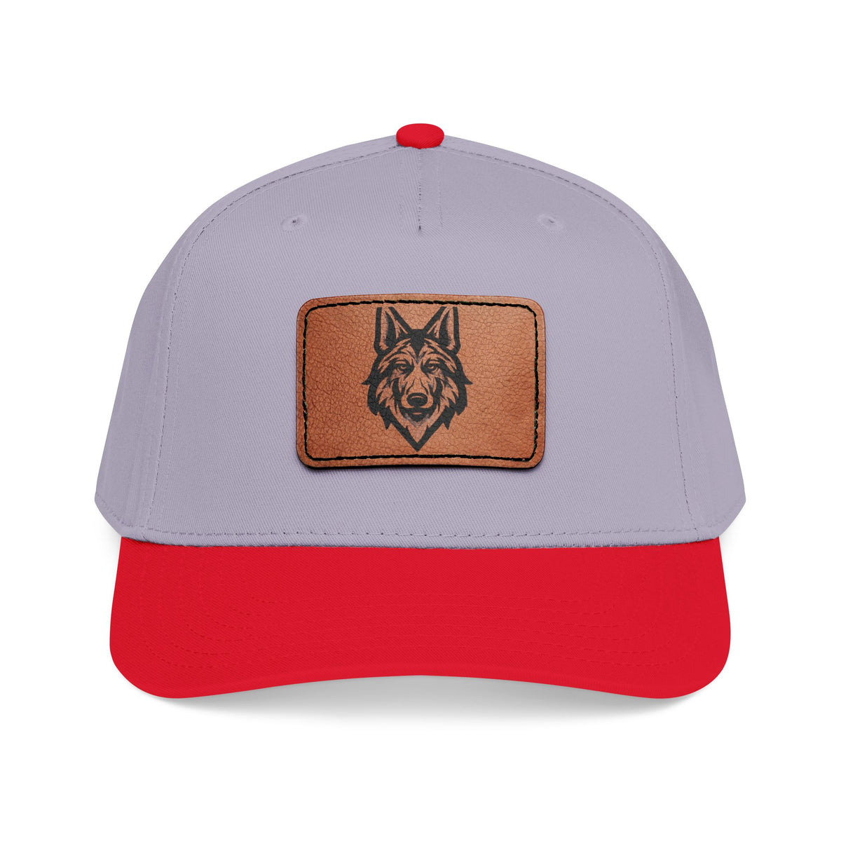 Wolf Leather Patch Baseball Cap