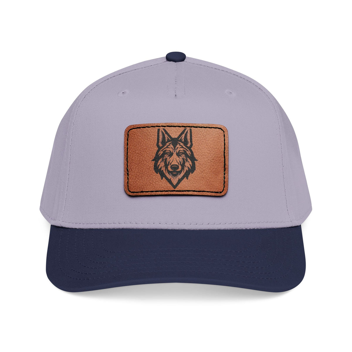 Wolf Leather Patch Baseball Cap