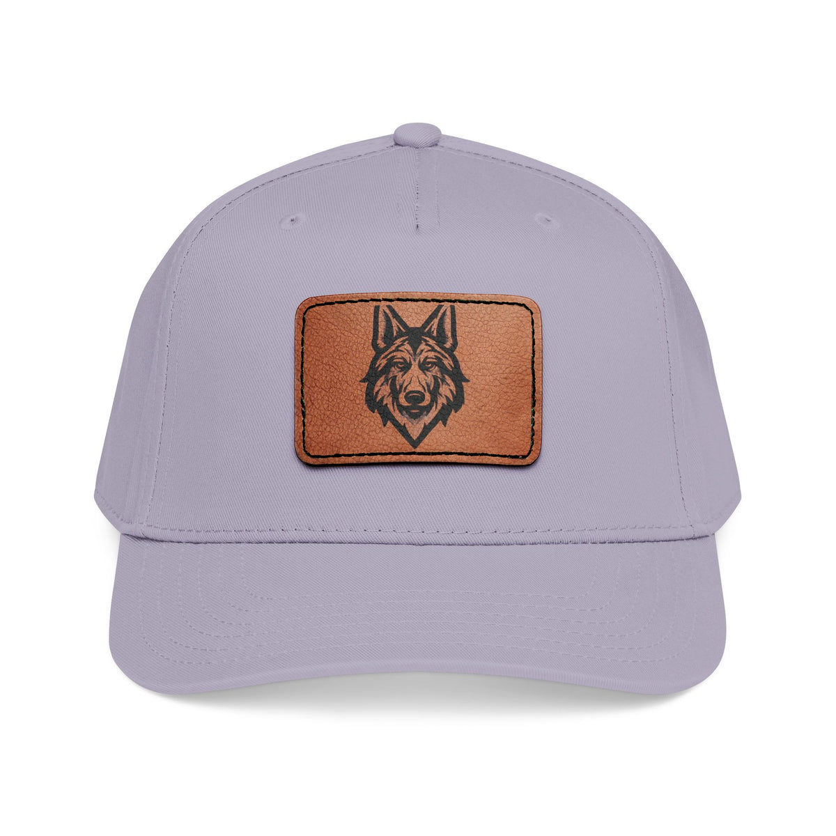 Wolf Leather Patch Baseball Cap