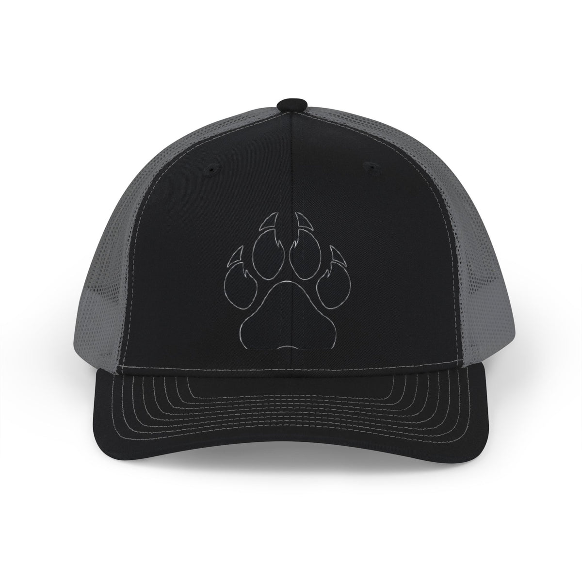 Bear Paw Trucker Cap — Embroidered Wildlife Snapback