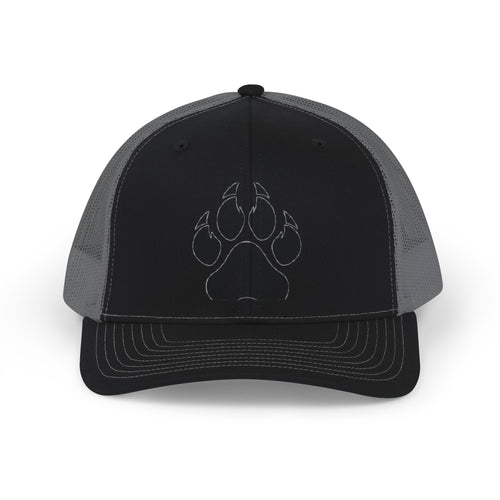 Bear Paw Trucker Cap — Embroidered Wildlife Snapback