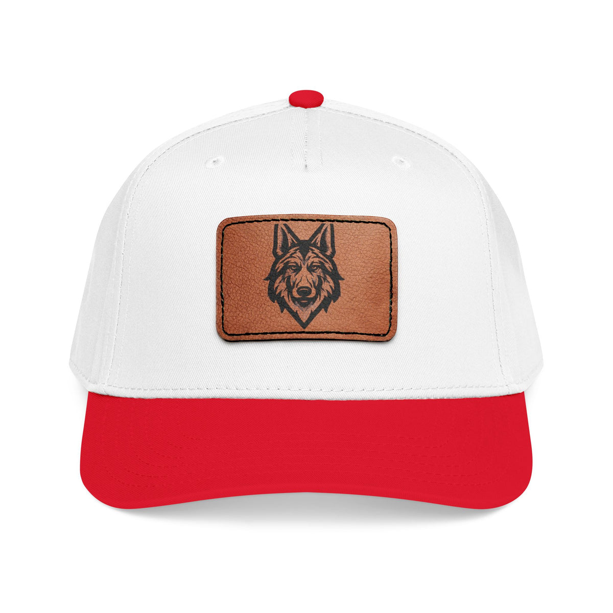 Wolf Leather Patch Baseball Cap