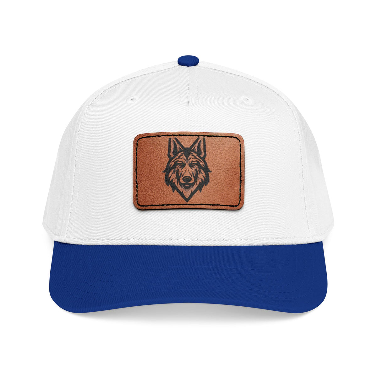 Wolf Leather Patch Baseball Cap