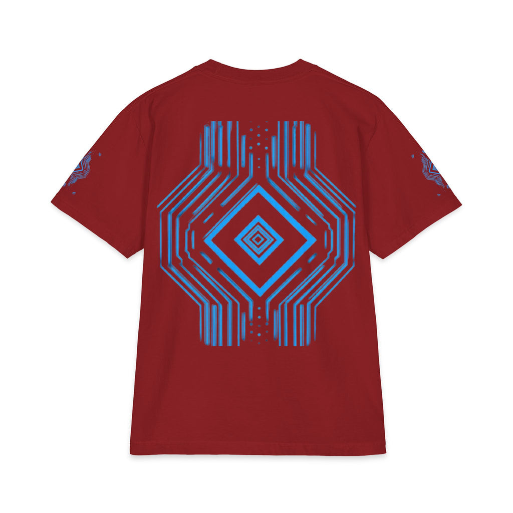 Tech Circuit T‑Shirt — Blue Futuristic Graphic