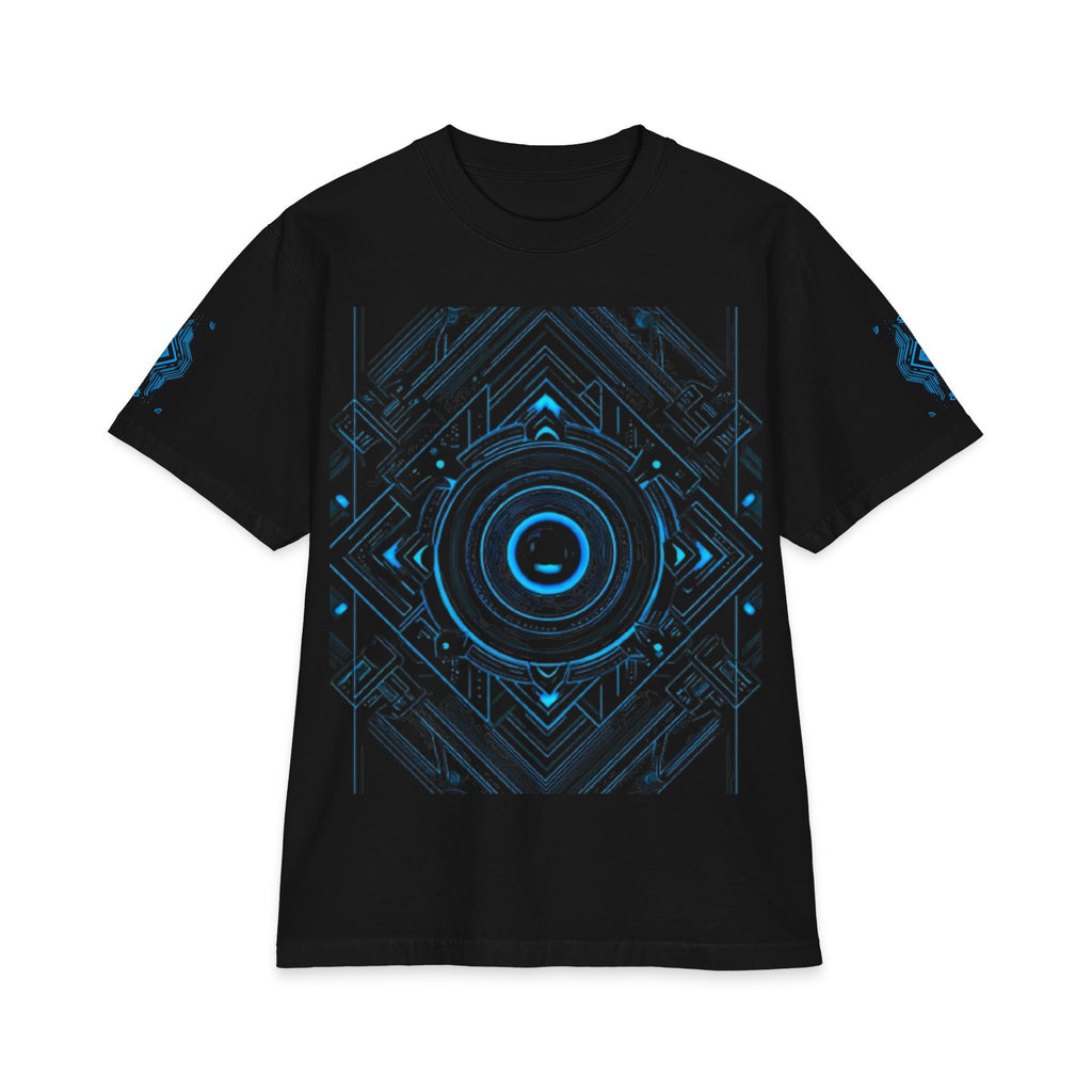 Tech Circuit T‑Shirt — Blue Futuristic Graphic