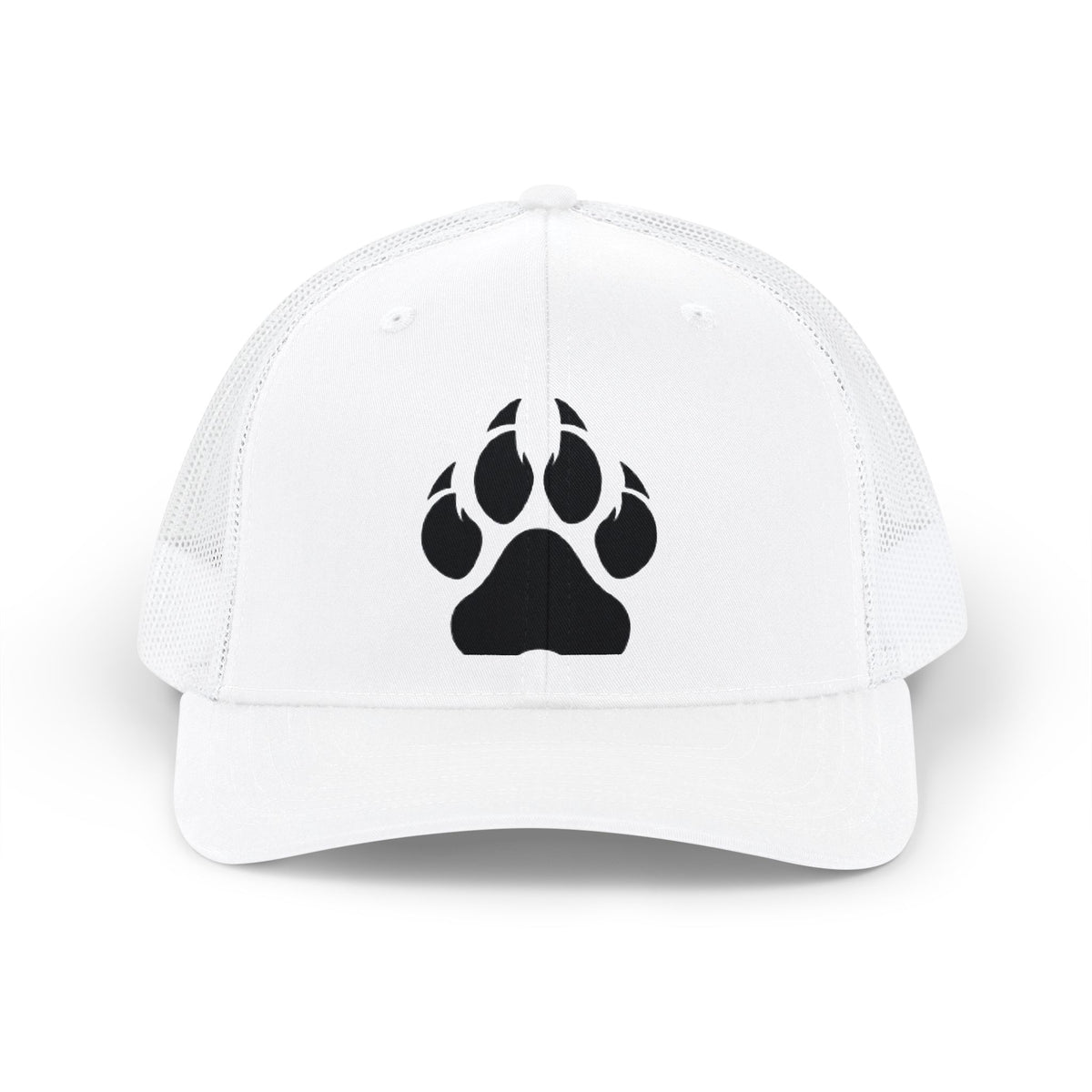 Bear Paw Trucker Cap — Embroidered Wildlife Snapback