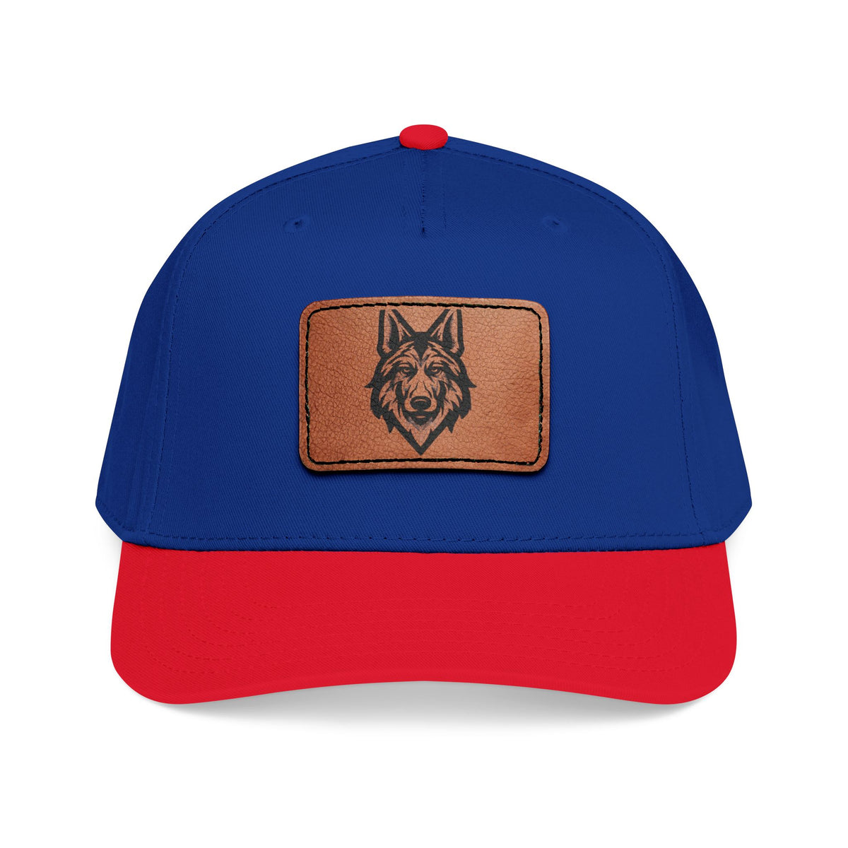 Wolf Leather Patch Baseball Cap