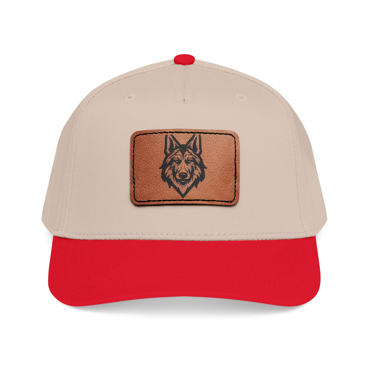 Wolf Leather Patch Baseball Cap