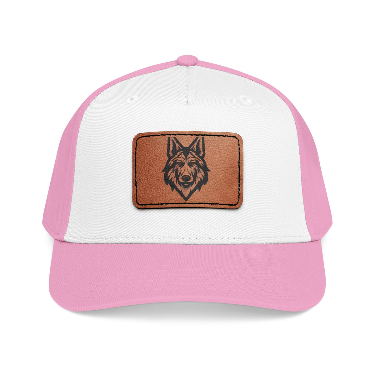 Wolf Leather Patch Baseball Cap