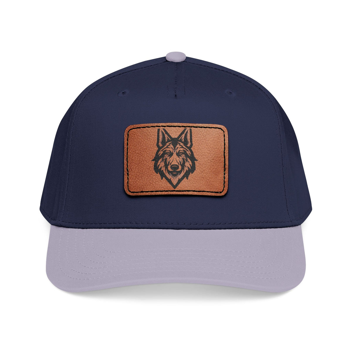 Wolf Leather Patch Baseball Cap