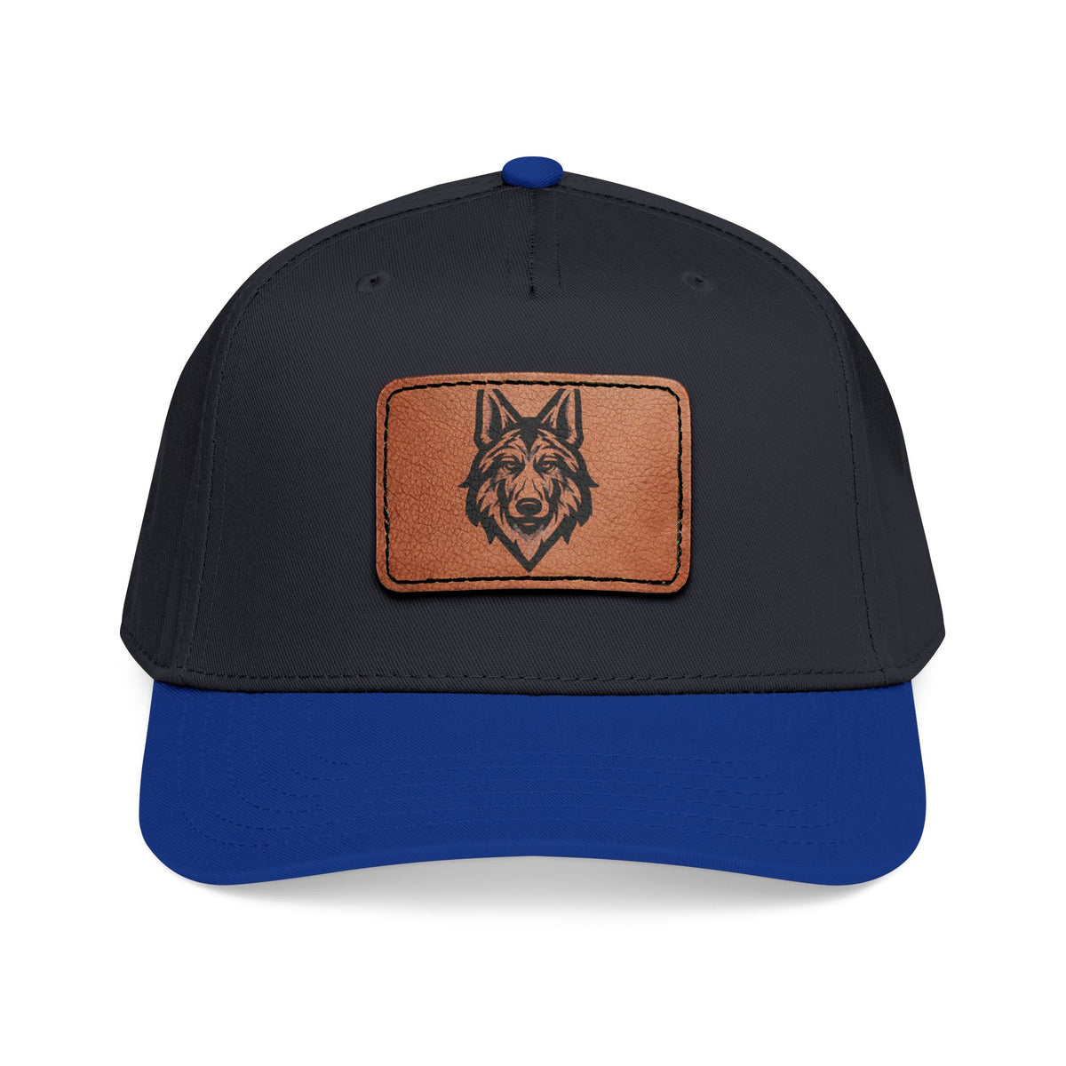Wolf Leather Patch Baseball Cap