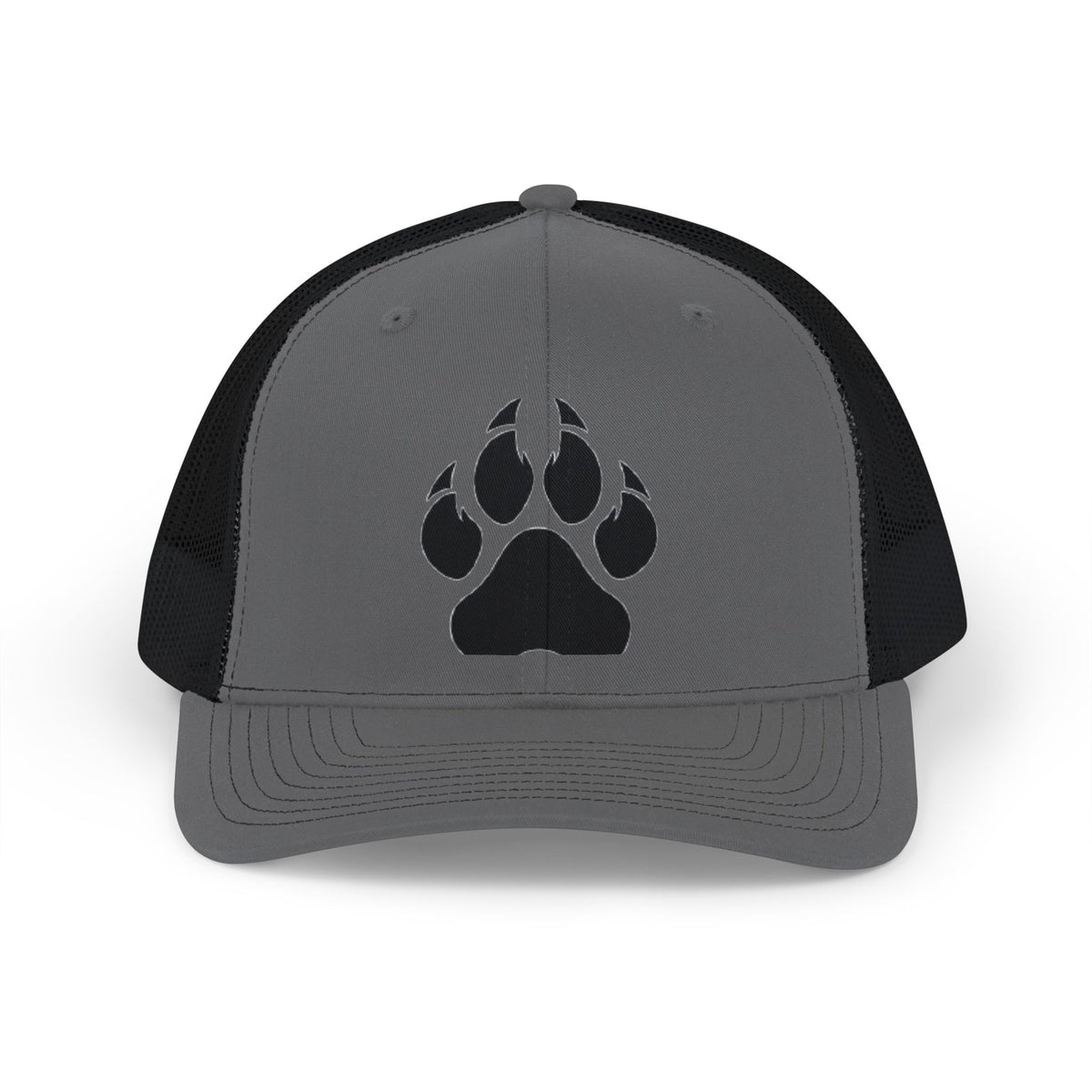 Bear Paw Trucker Cap — Embroidered Wildlife Snapback