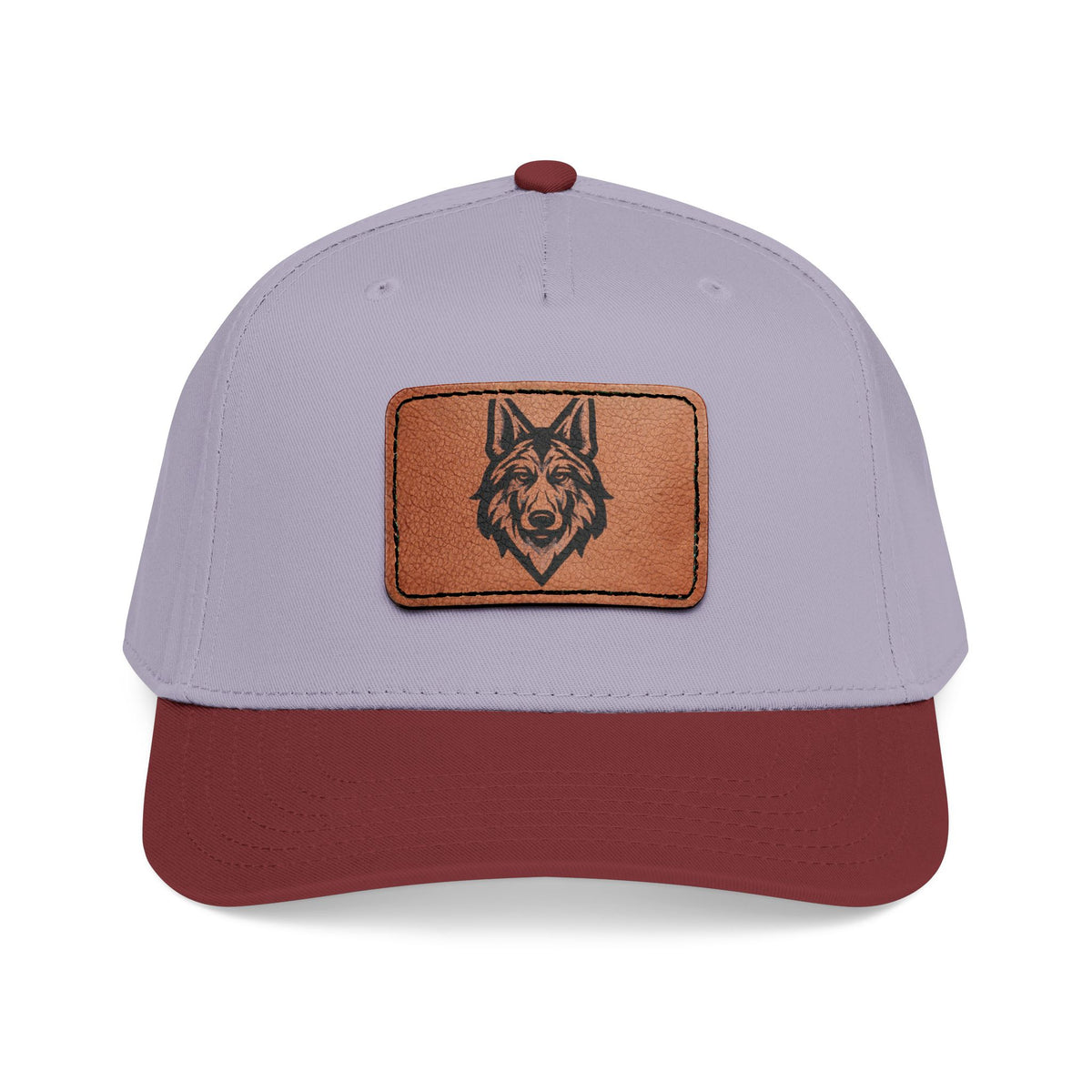 Wolf Leather Patch Baseball Cap