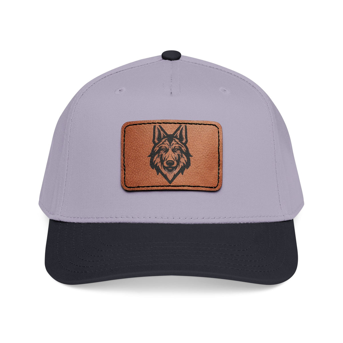 Wolf Leather Patch Baseball Cap