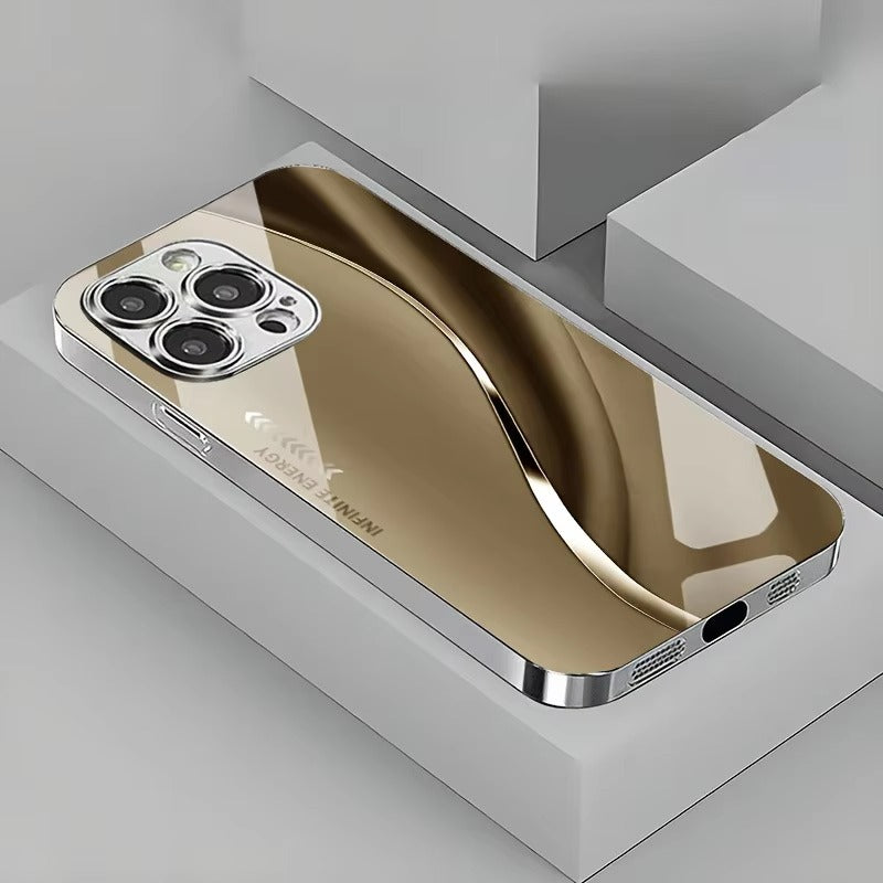 Gradient Minimalist Curve Electroplated Phone Case