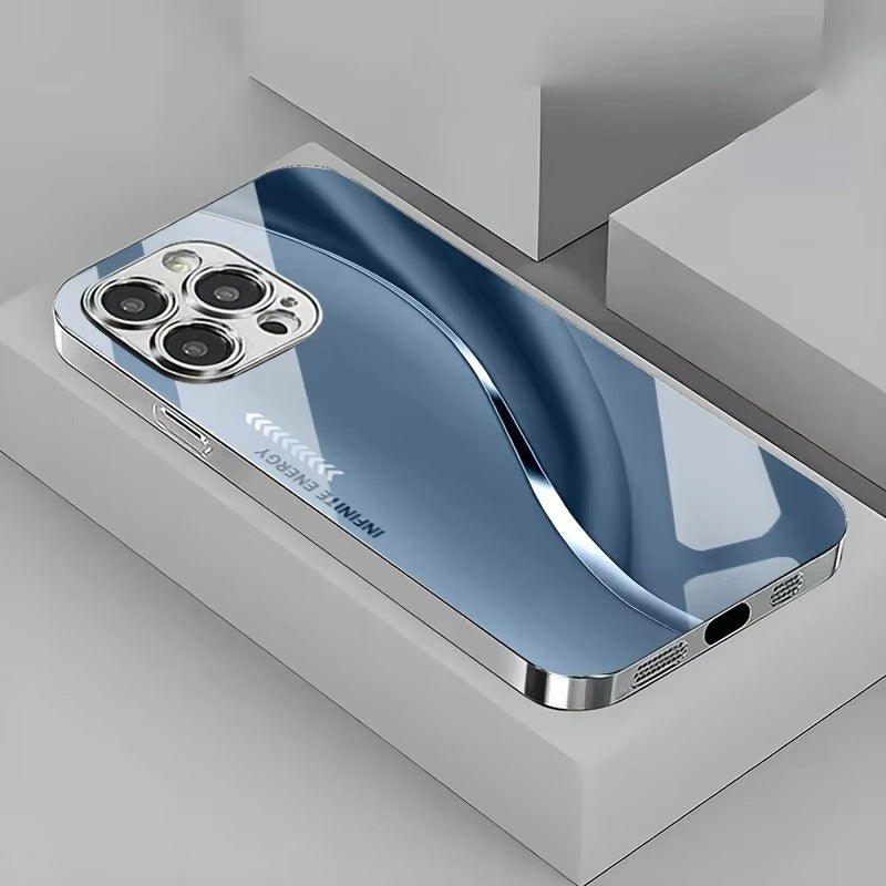 Gradient Minimalist Curve Electroplated Phone Case