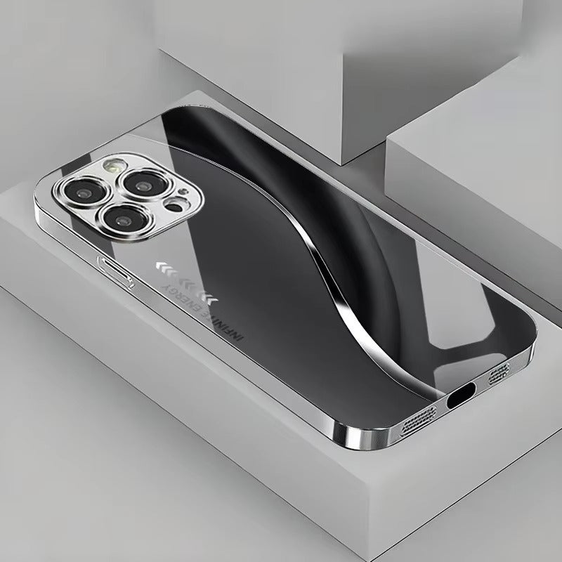 Gradient Minimalist Curve Electroplated Phone Case