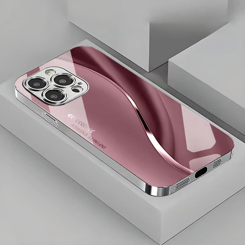 Gradient Minimalist Curve Electroplated Phone Case