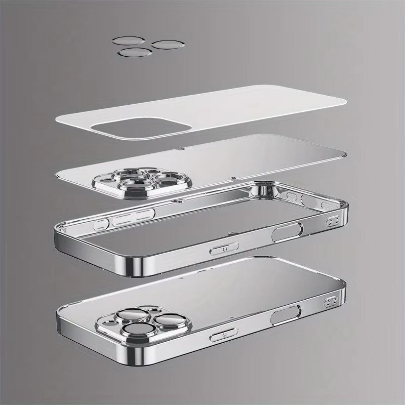 Gradient Minimalist Curve Electroplated Phone Case
